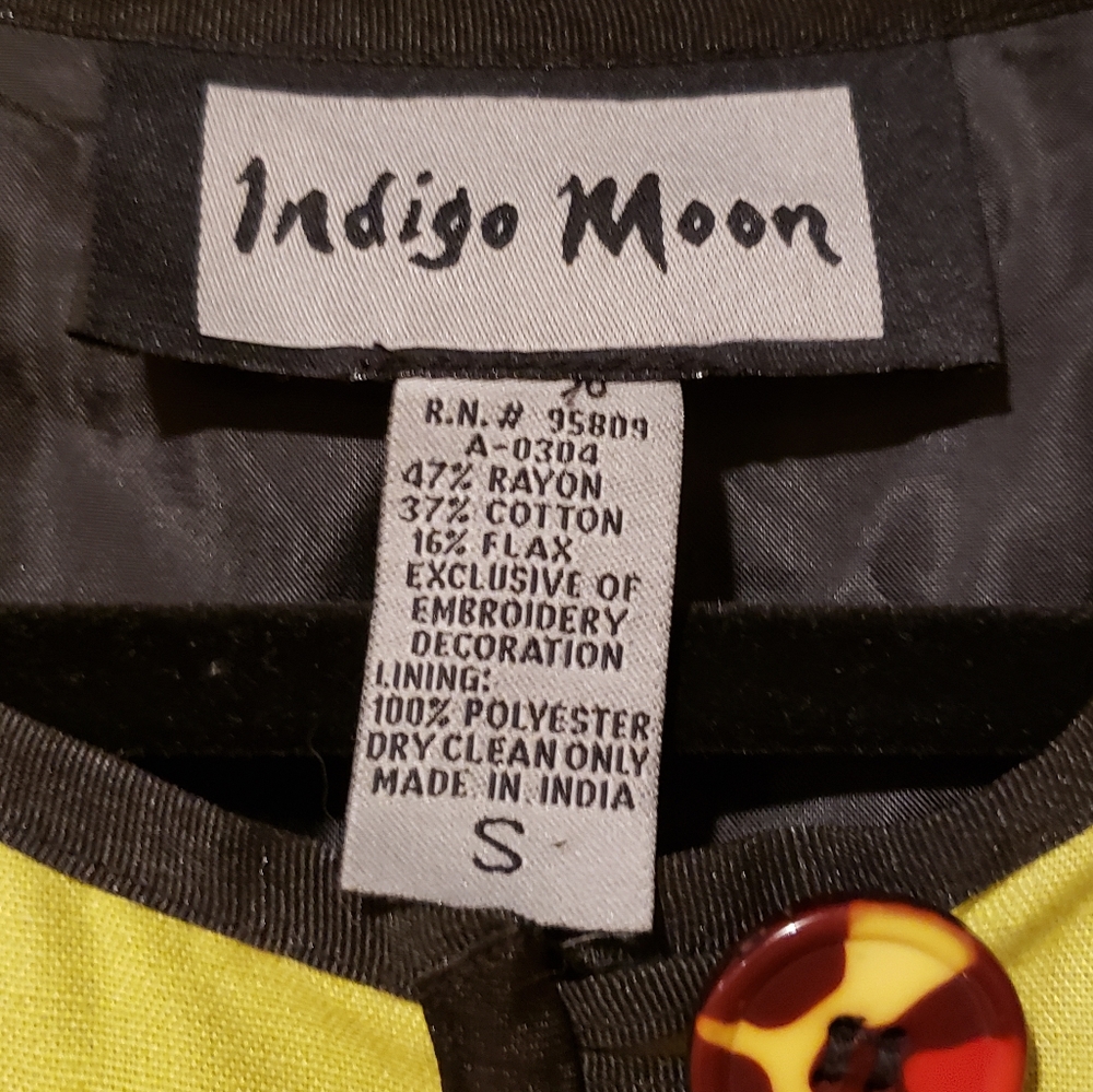 INDIGO MOON Women's Flower Jacket - Size S - Picture 3 of 6